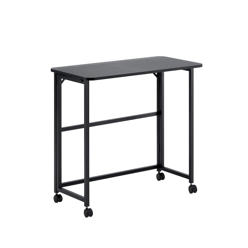 Minimalist Folding Office Desk with Piece and 4 Wheel