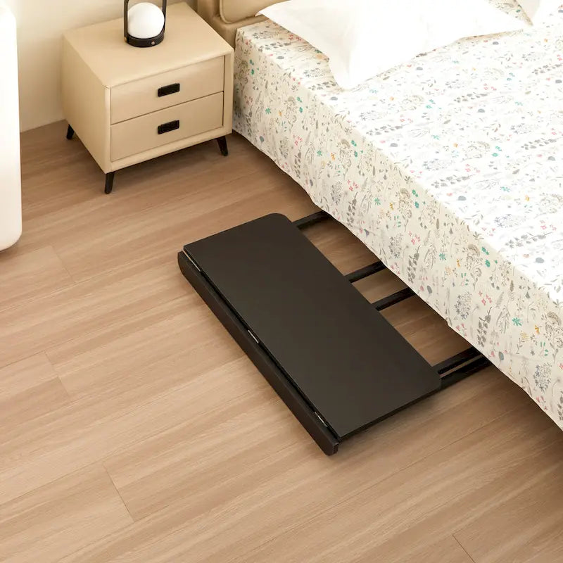 Minimalist Folding Office Desk with Piece and 4 Wheel