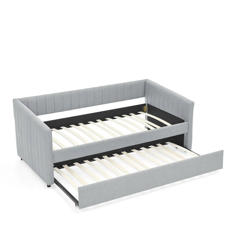 Twin Size Linen Daybed with Trundle & - 500LB