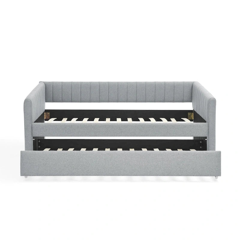 Twin Size Linen Daybed with Trundle & - 500LB