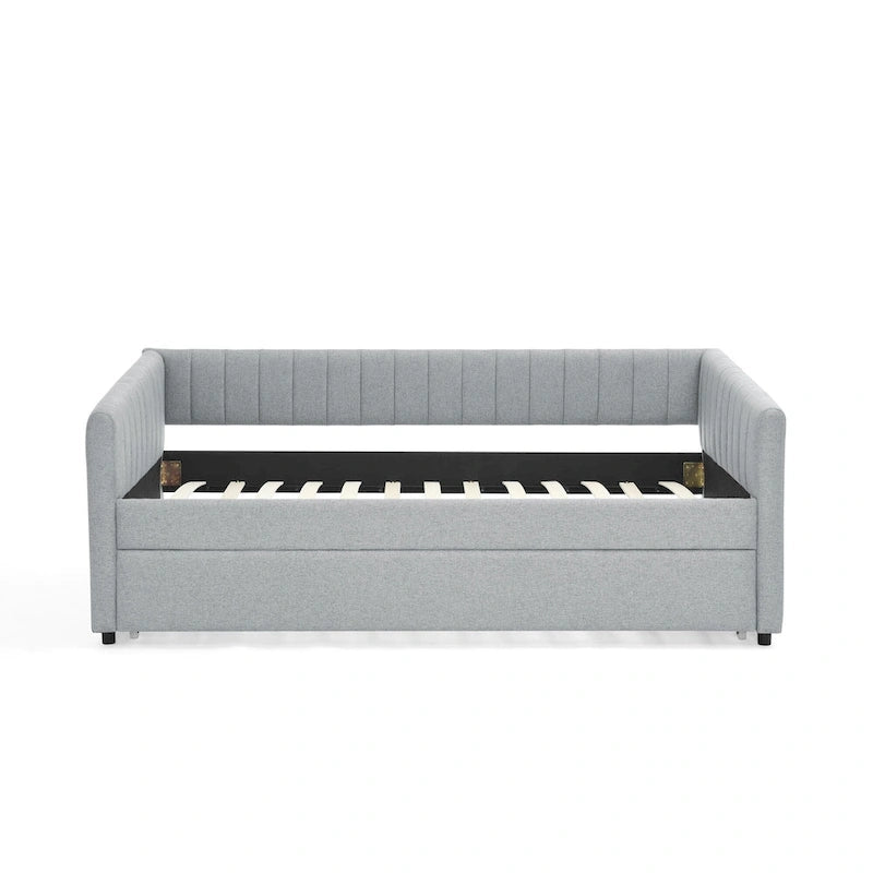 Twin Size Linen Daybed with Trundle & - 500LB