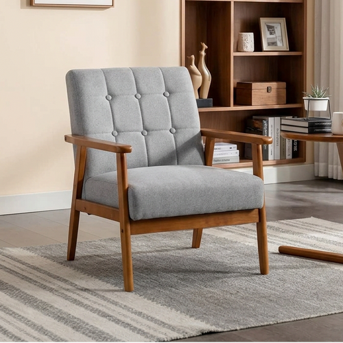 Freizeit-Sessel mit Armlehnen aus Massivholz für das Wohnzimmer oder Schlafzimmer