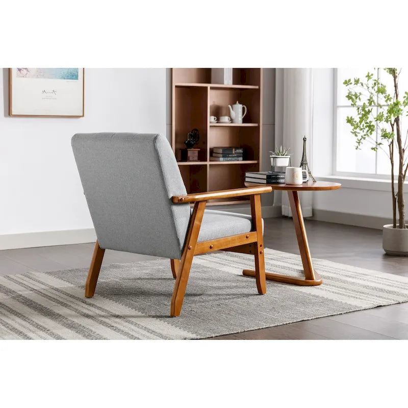 Leisure Accent Chairs Armchair with Solid Wood Armrest and for Living Room Bedroom chair