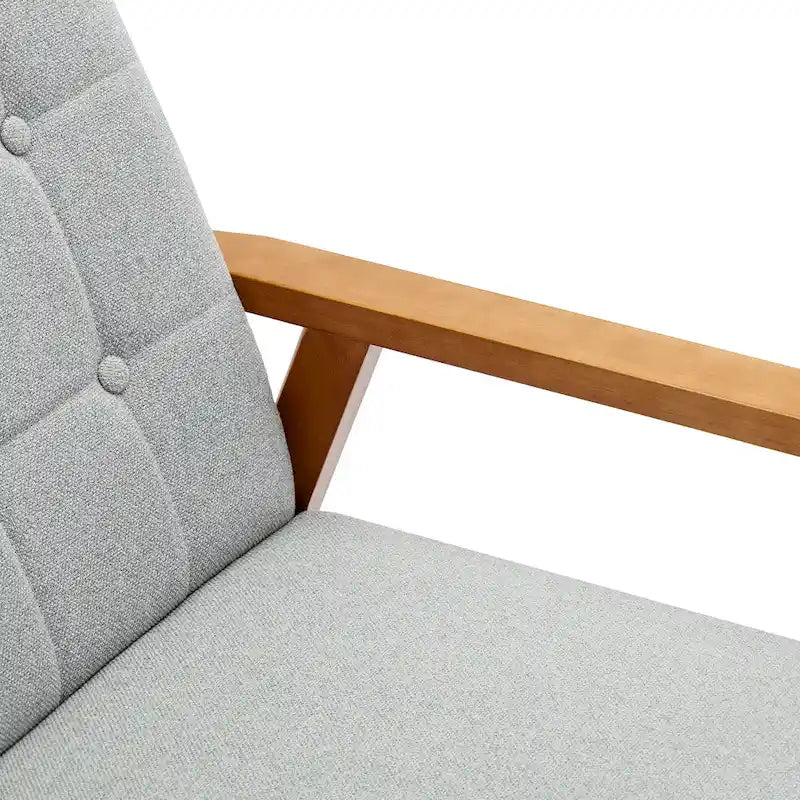 Leisure Accent Chairs Armchair with Solid Wood Armrest and for Living Room Bedroom chair