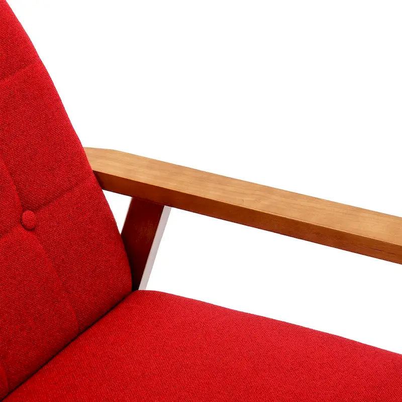 Leisure Accent Chairs Armchair with Solid Wood Armrest and for Living Room Bedroom chair