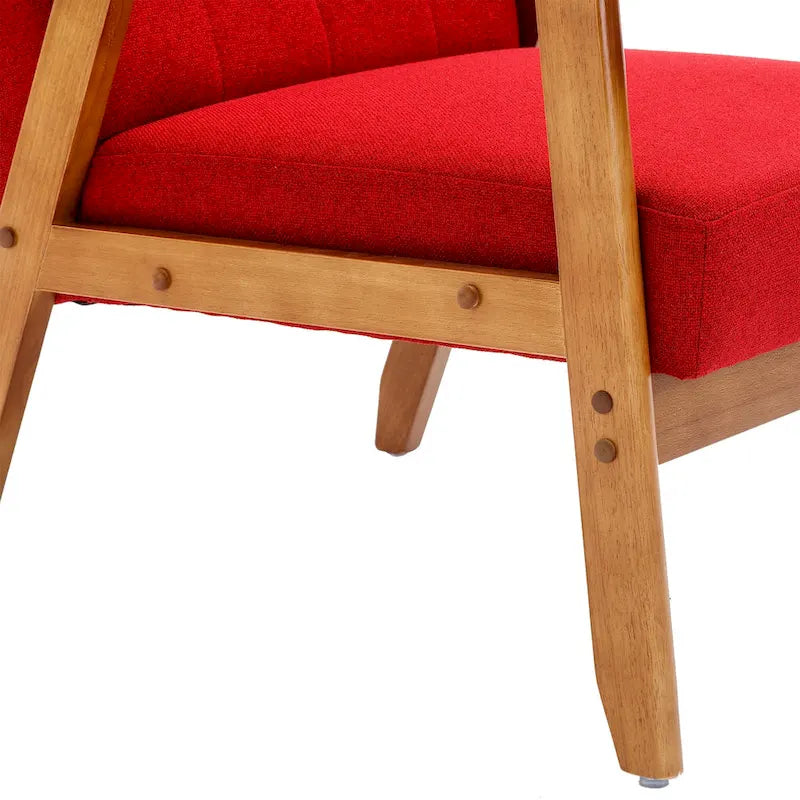 Leisure Accent Chairs Armchair with Solid Wood Armrest and for Living Room Bedroom chair