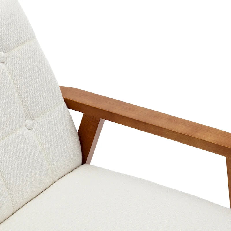 Leisure Accent Chairs Armchair with Solid Wood Armrest and for Living Room Bedroom chair