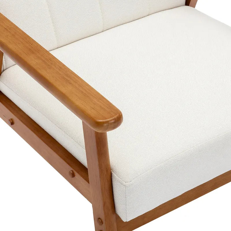 Leisure Accent Chairs Armchair with Solid Wood Armrest and for Living Room Bedroom chair