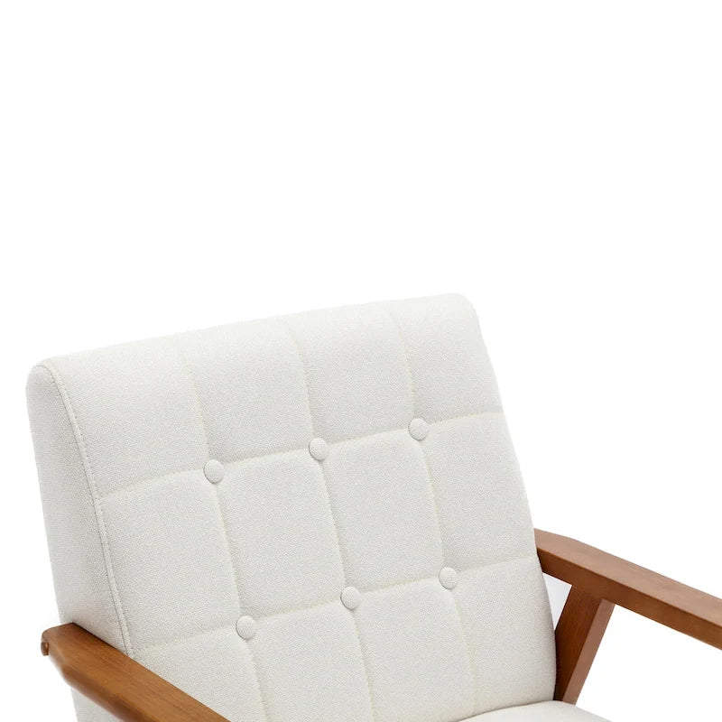 Leisure Accent Chairs Armchair with Solid Wood Armrest and for Living Room Bedroom chair