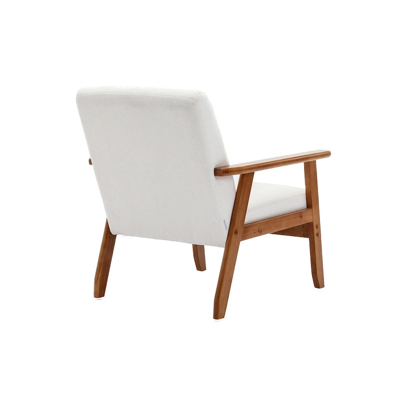 Leisure Accent Chairs Armchair with Solid Wood Armrest and for Living Room Bedroom chair