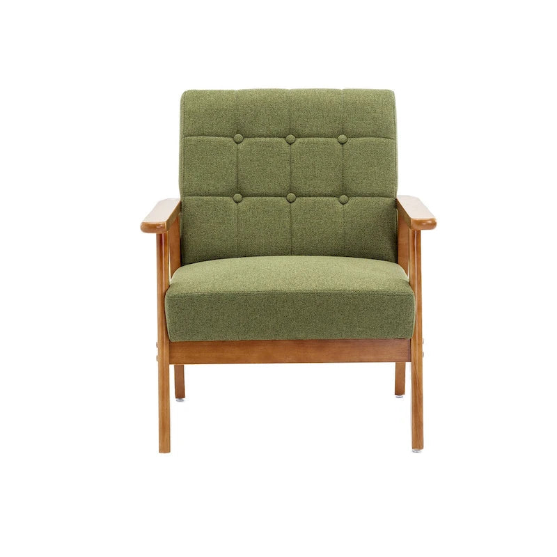 Leisure Accent Chairs Armchair with Solid Wood Armrest and for Living Room Bedroom chair