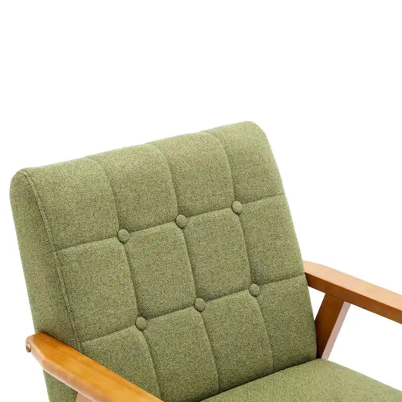 Leisure Accent Chairs Armchair with Solid Wood Armrest and for Living Room Bedroom chair