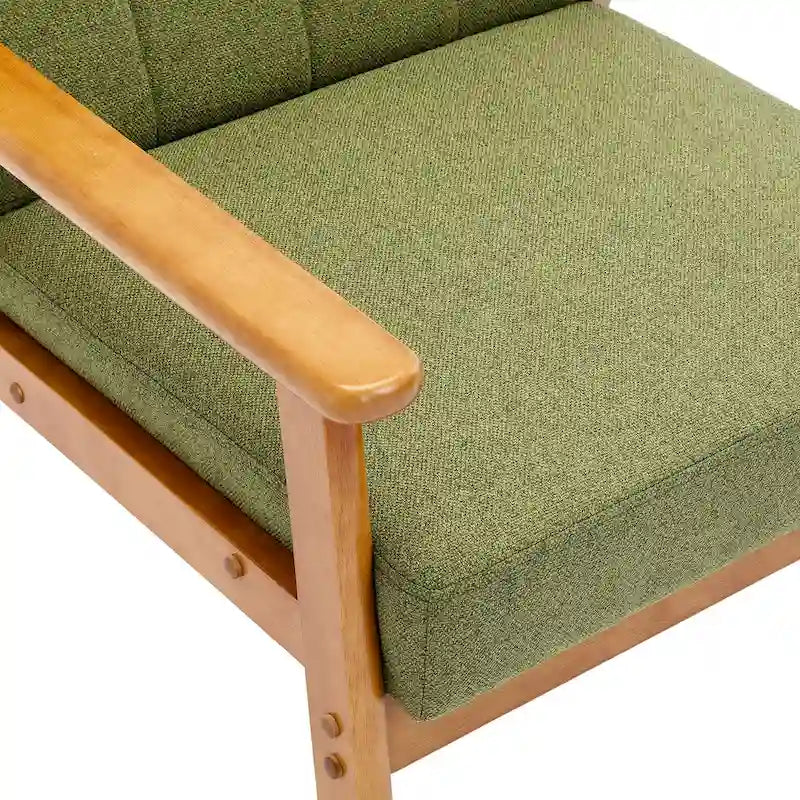 Leisure Accent Chairs Armchair with Solid Wood Armrest and for Living Room Bedroom chair