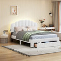Gepolstertes Plattformbett in Queen-Size mit Schublade