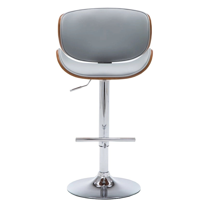 Tabouret de bar moderne pivotant en noyer à hauteur réglable