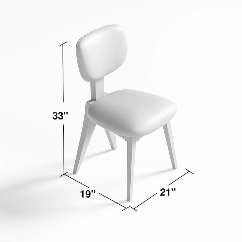 Comedor de madera maciza de 2 unidades - 21*19*33