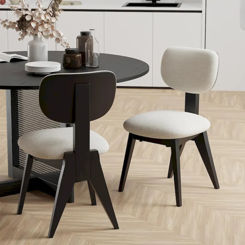 Comedor de madera maciza de 2 unidades - 21*19*33