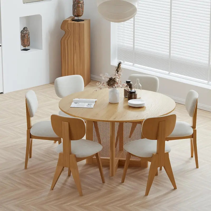 Comedor de madera maciza de 2 unidades - 21*19*33