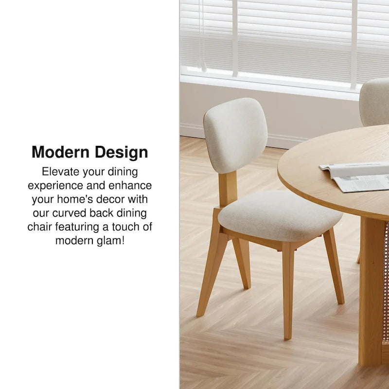 Comedor de madera maciza de 2 unidades - 21*19*33