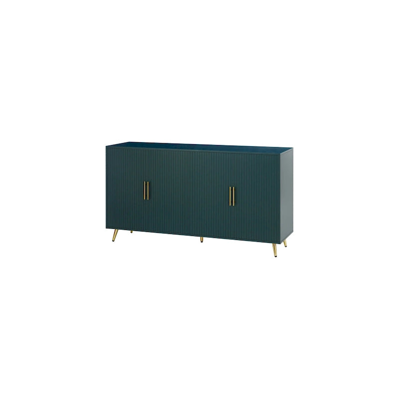 TV-Ständer aus Holz mit Aufbewahrungsschrank und verstellbaren Regalen - 15.70 x 60.00 x 32.30