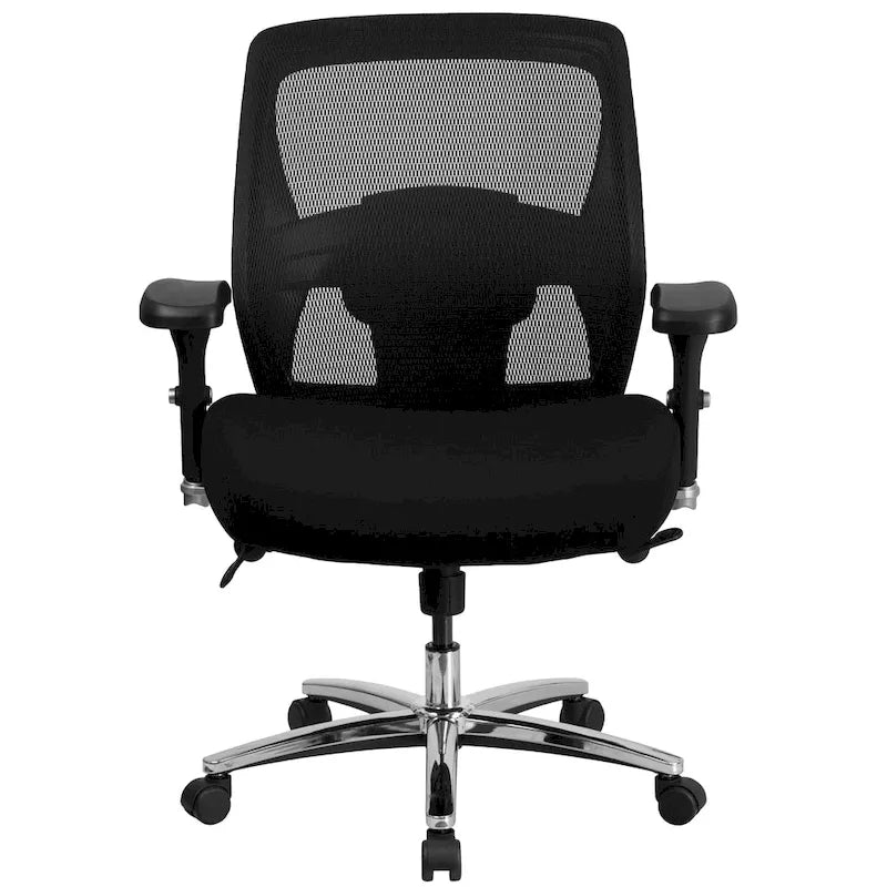 Ergonomischer Mesh-Bürostuhl für intensive Nutzung rund um die Uhr, für große und kräftige Personen, Belastbarkeit 500