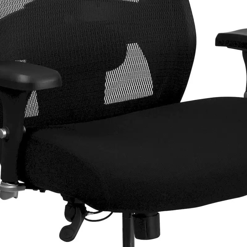 Ergonomischer Mesh-Bürostuhl für intensive Nutzung rund um die Uhr, für große und kräftige Personen, Belastbarkeit 500