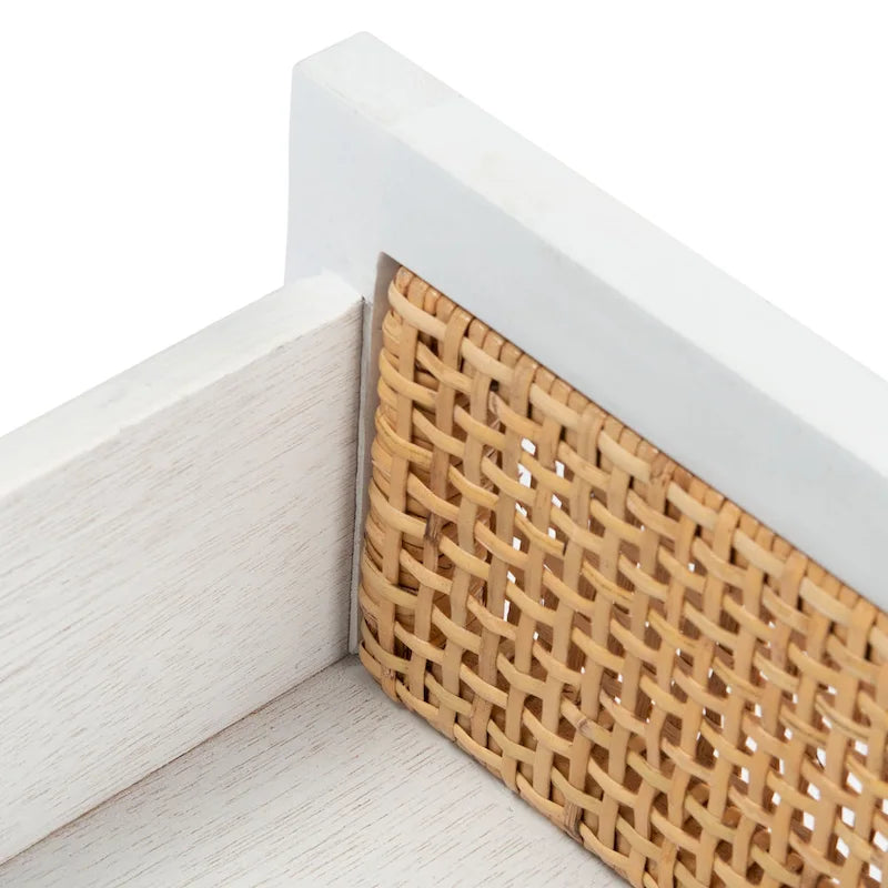 Natürliches Nachttischchen mit 1 Schublade und 1 Tür für das Schlafzimmer