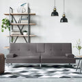 Ausklappbares Schlafsofa mit Getränkehaltern aus Kunstleder - 78.7 x 35 x 27.6