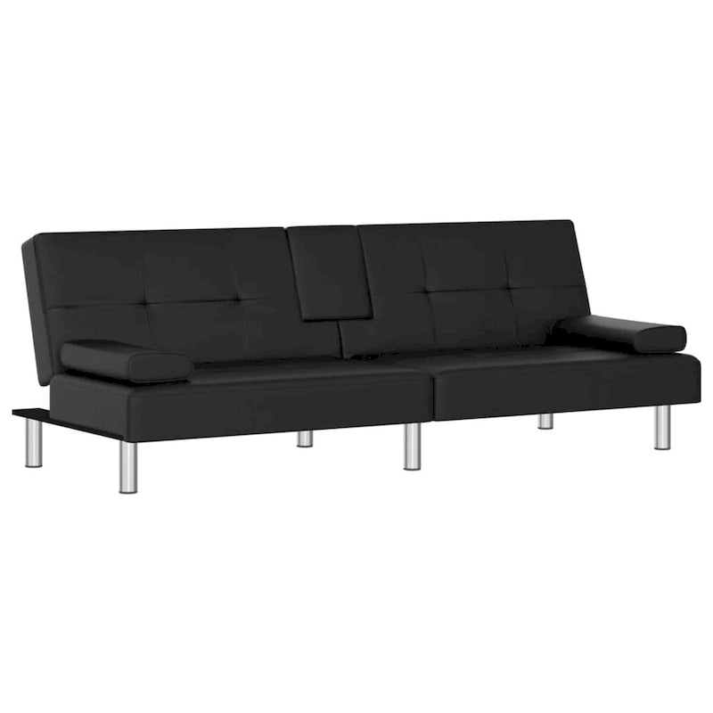 Ausklappbares Schlafsofa mit Getränkehaltern aus Kunstleder - 78.7 x 35 x 27.6