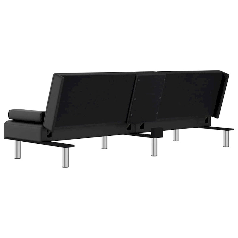 Ausklappbares Schlafsofa mit Getränkehaltern aus Kunstleder - 78.7 x 35 x 27.6
