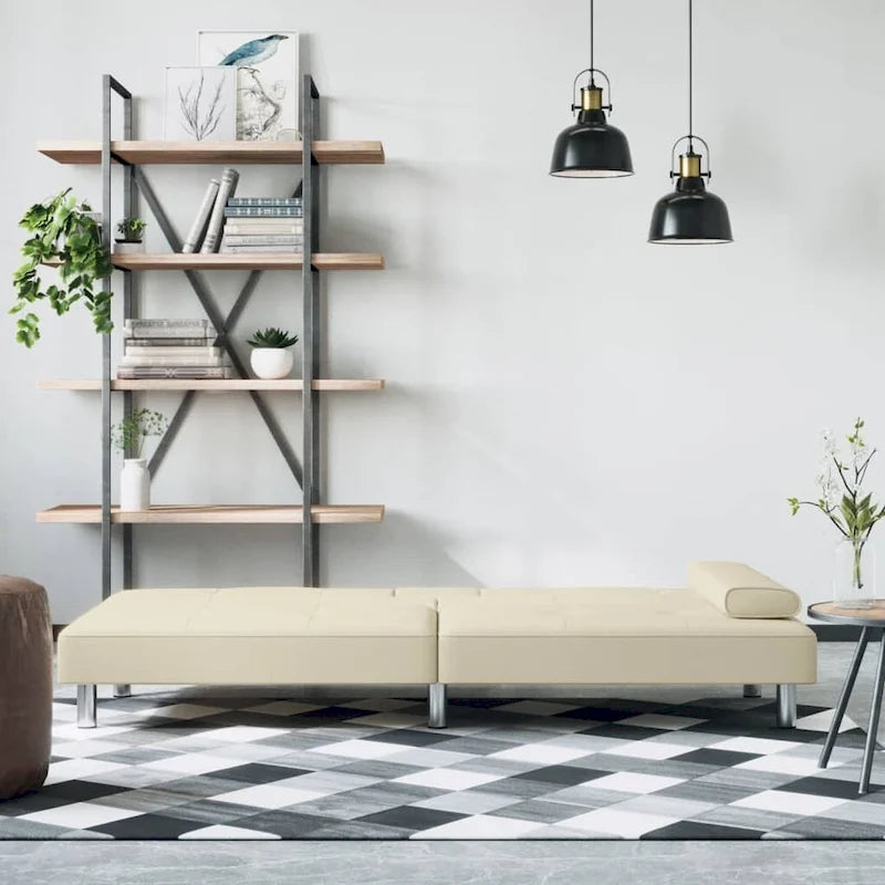 Ausklappbares Schlafsofa mit Getränkehaltern aus Kunstleder - 78.7 x 35 x 27.6
