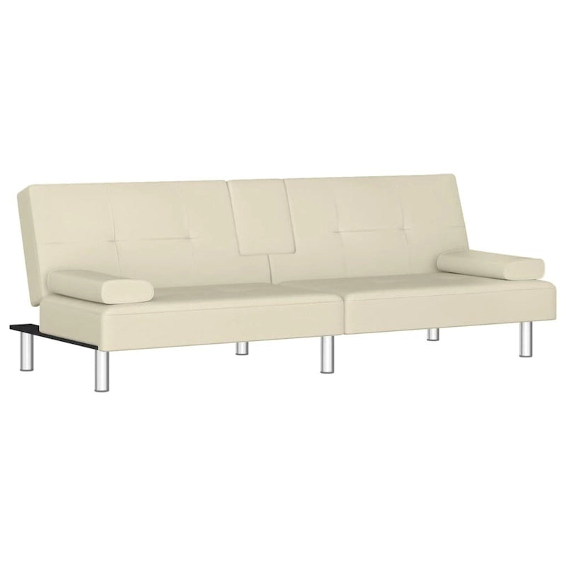 Ausklappbares Schlafsofa mit Getränkehaltern aus Kunstleder - 78.7 x 35 x 27.6
