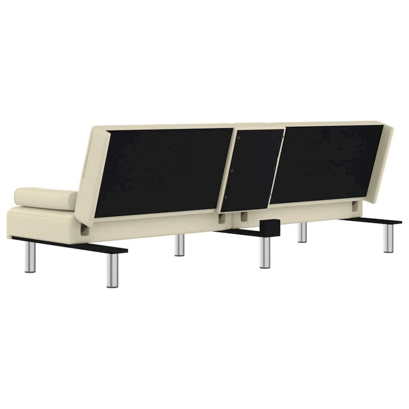 Ausklappbares Schlafsofa mit Getränkehaltern aus Kunstleder - 78.7 x 35 x 27.6