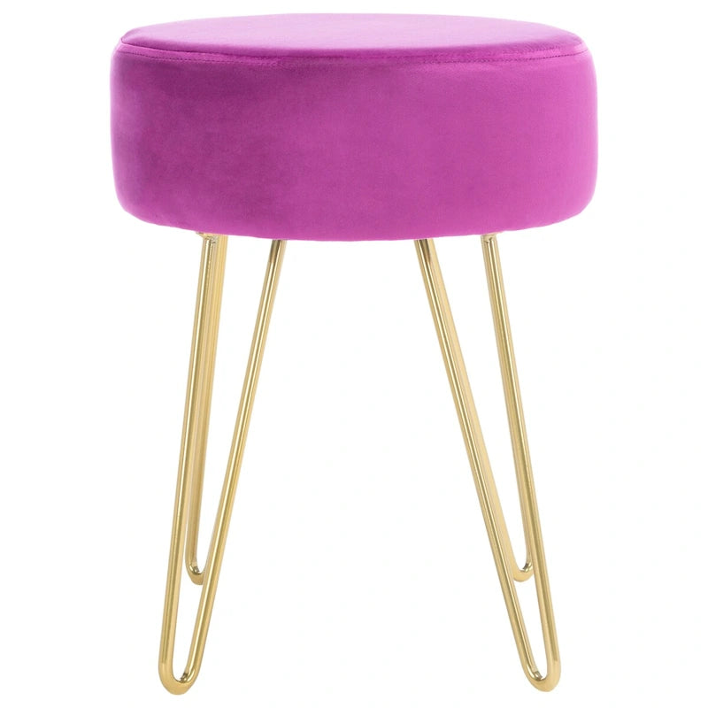 Fauteuil d’appoint ottoman rond doré pour le salon