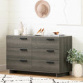 6-Drawer Double Dresser bed frame for bedroom