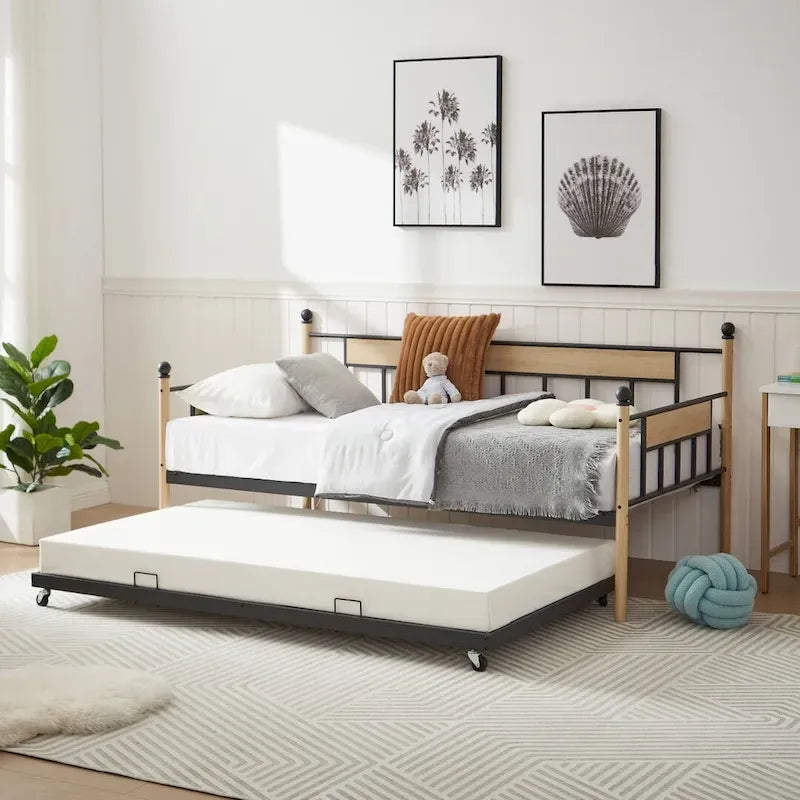 Metall-Tagesbett-Schlafsofa mit Ausziehbett