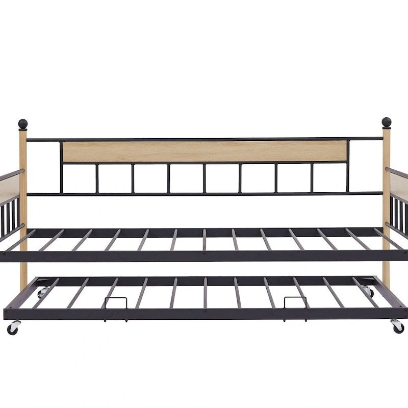Metall-Tagesbett-Schlafsofa mit Ausziehbett