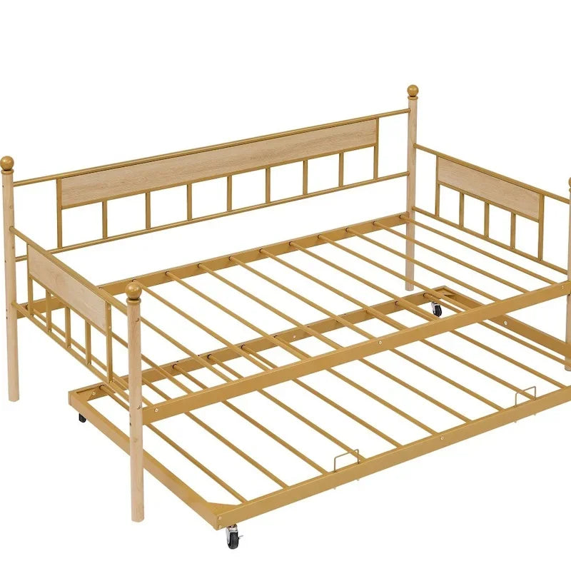 Metall-Tagesbett-Schlafsofa mit Ausziehbett