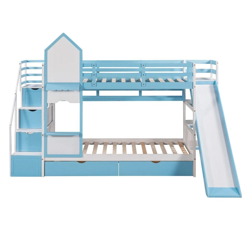 Litera rosa con estructura de cama para dormitorio