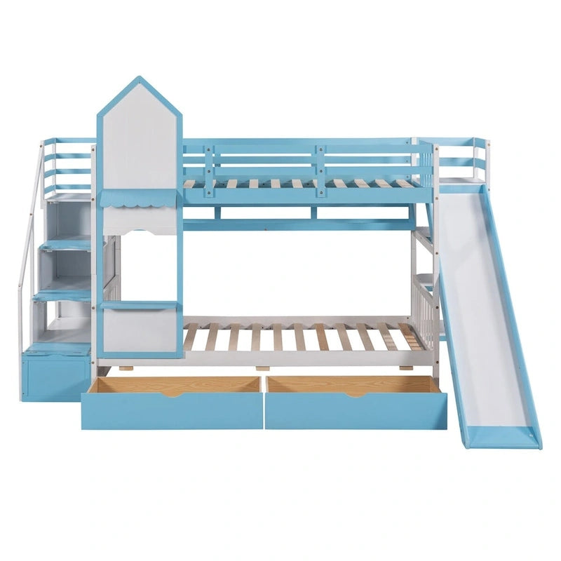 Litera rosa con estructura de cama para dormitorio