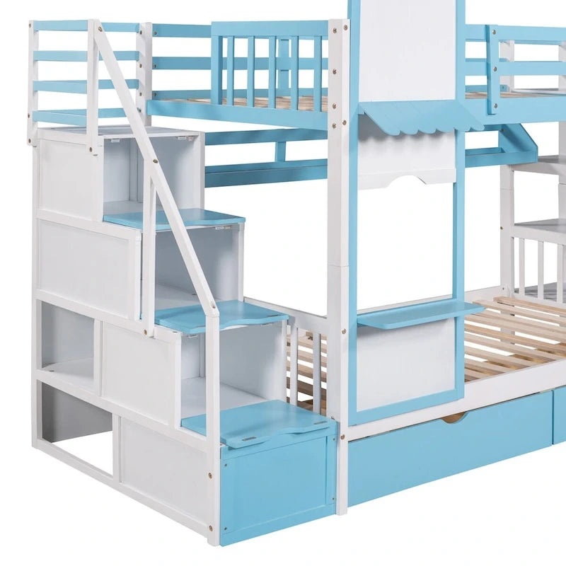 Litera rosa con estructura de cama para dormitorio