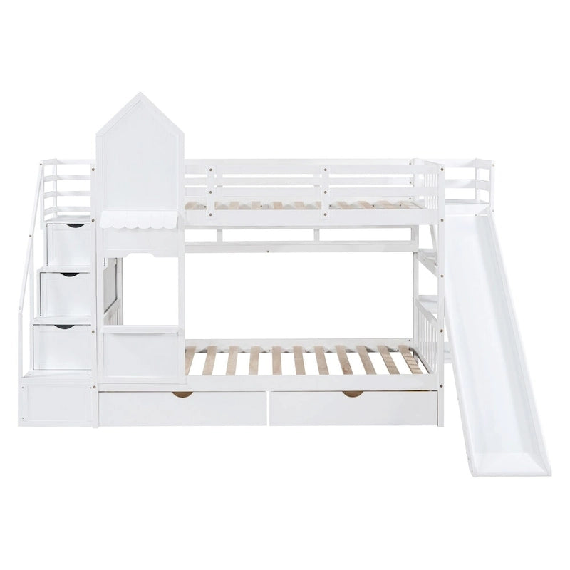 Litera rosa con estructura de cama para dormitorio