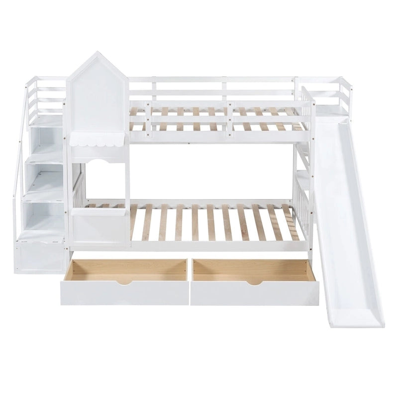Litera rosa con estructura de cama para dormitorio