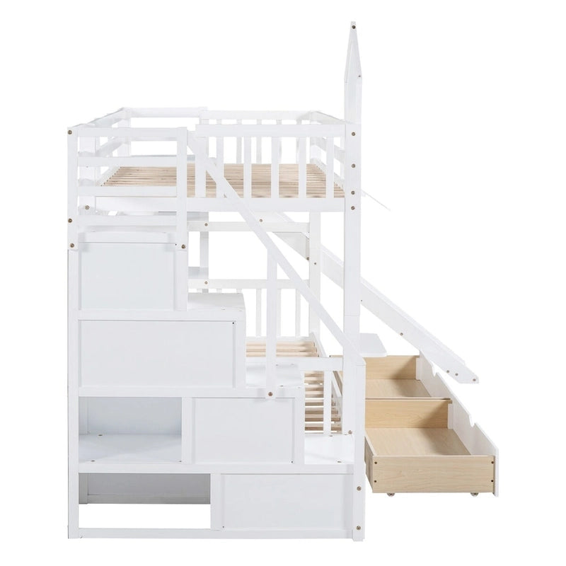 Litera rosa con estructura de cama para dormitorio