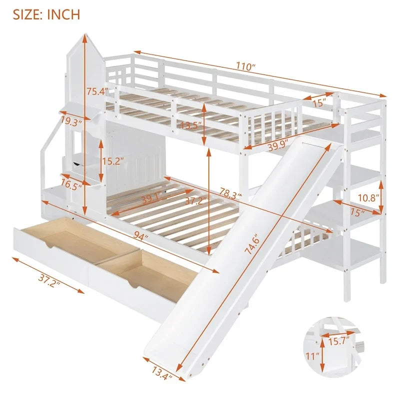 Litera rosa con estructura de cama para dormitorio