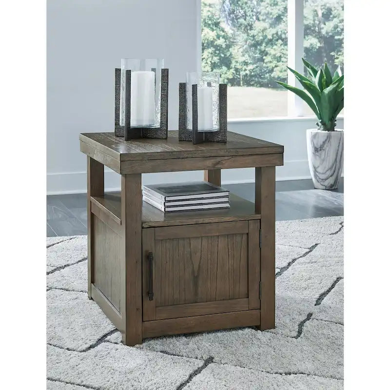 Signature Design by Ashley Boardernest Brown End Table - 24W x 26D x 26.63H