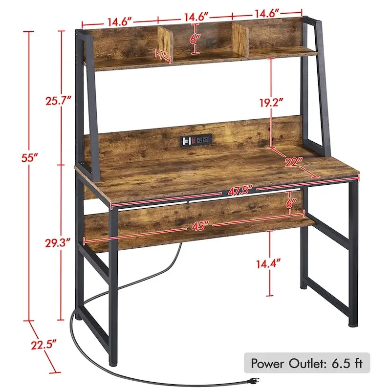 47.5-inch Home Office Desk with and