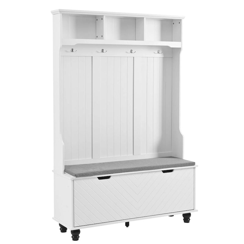 Meuble d’entrée 4-en-1 avec banc de rangement