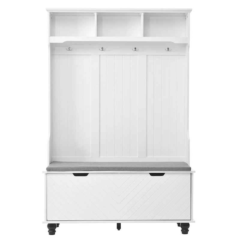 Meuble d’entrée 4-en-1 avec banc de rangement