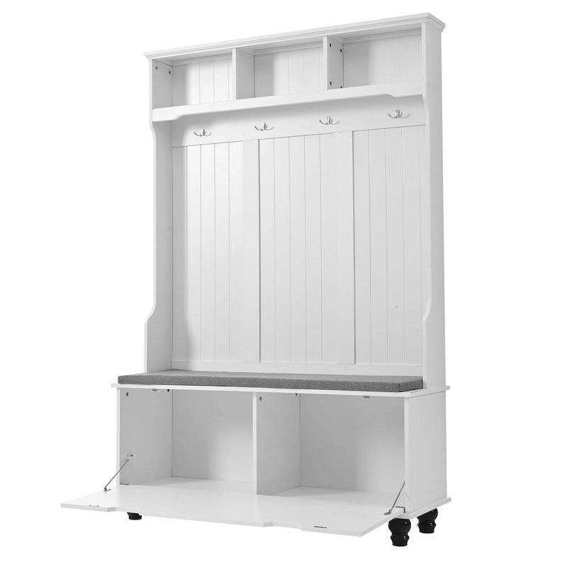 Meuble d’entrée 4-en-1 avec banc de rangement